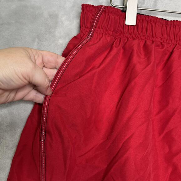 Nike Shorts Mens 2XL Red Black Athletic Mesh Lined Pocket Drawstring Swim Gym - Picture 5 of 13